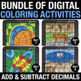 Adding & Subtracting Decimals Fluency Digital Math Colorin