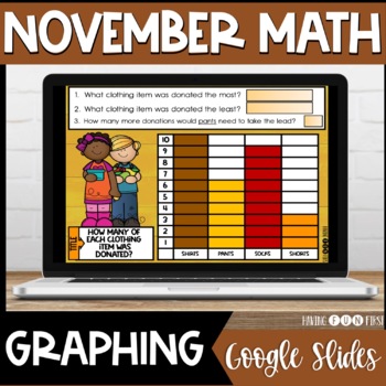 Preview of Graphing & Reading Data | Digital Math Centers | NOVEMBER | Google Slides