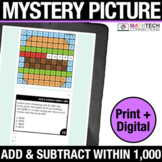 FREE Digital Math Coloring 2nd Grade Add & Subtract within
