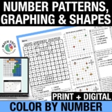 Number Patterns, Graphing Ordered Pairs 5th Grade Color by