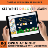 Digital Math: Drag and Drop Word Problems with Unknowns fo