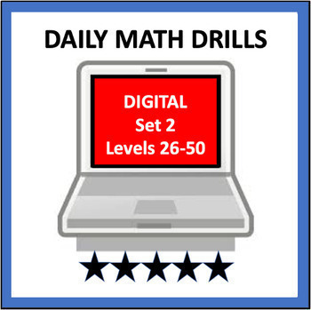 Preview of Digital Math Drills: Set 2 - addition, subtraction, multiplication, and division