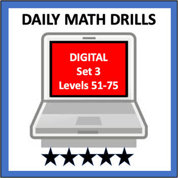 Preview of Digital Math Drills: Set 3 - addition, subtraction, multiplication, and division