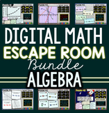 Digital Math Escape Room Bundle for Algebra