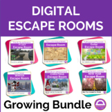 Digital Math Escape Room Growing Bundle