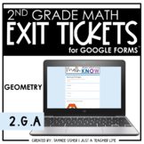 Digital Math Exit Tickets | 2nd Grade | 2.G.A | Distance Learning