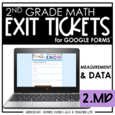 Digital Math Exit Tickets | 2nd Grade | 2.MD | Distance Learning