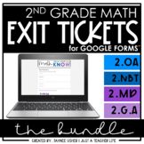 Digital Math Exit Tickets | BUNDLE | 2nd Grade | Distance 