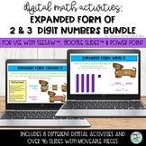 Expanded Form of 2 & 3 Digit Numbers With Place Value Bloc