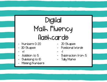Preview of Digital Math Fluency cards