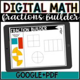Digital Math//Fraction Builder//Google Slides//DISTANCE LEARNING