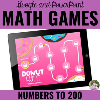 Preview of Digital Math Game | Numbers to 200 | Place Value to 200 | Google™ and PPT