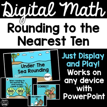 Preview of Digital Math Game -Rounding to the Nearest 10 3.NBT.1