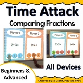 Digital Math Game Time Attack Comparing Fractions