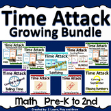 Digital Math Game Time Attack Growing Bundle Pre-K Kinderg