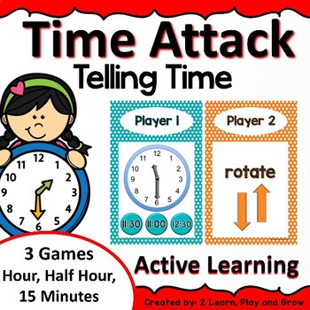 Preview of Digital Math Game Time Attack Telling Time