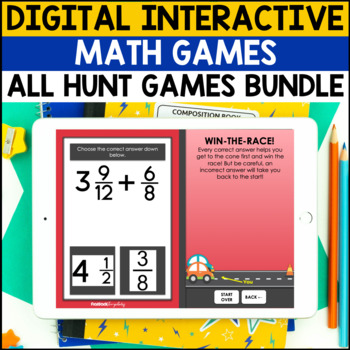 Preview of Digital Math Games Bundle | Independent Math Games