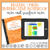 Digital Math Interactive Notebook: Area and Surface Area | Distance Learning