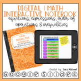 Digital Math Interactive Notebook: Equations & Expressions | Distance Learning