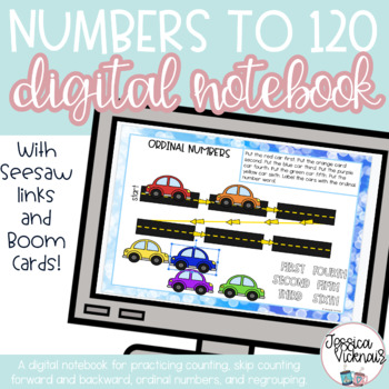 Preview of Digital Math Interactive Notebook Numbers to 120