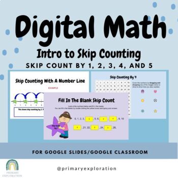 Preview of Digital Math : Intro to Skip Counting Lesson and Activities {Google Slides}
