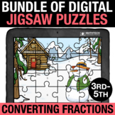 Digital Math Jigsaw Puzzles - Converting Improper Fraction