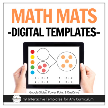 Preview of Digital Math Manipulatives - Place Value, Number Bonds, 100s Chart Math Mats