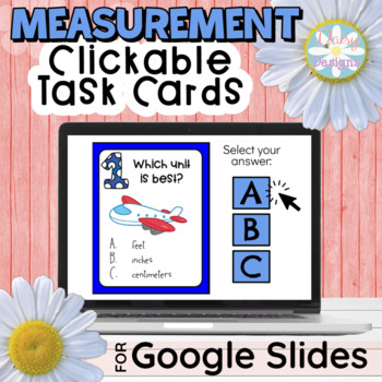 Preview of Digital Math - Measurement Word Problems and Task Cards - Google Classroom