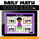 Digital Math Morning Work for Google™ Classroom 2nd Grade Week 11