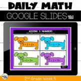 Digital Math Morning Work for Google™ Classroom 2nd Grade Week 5