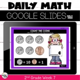 Digital Math Morning Work for Google™ Classroom 2nd Grade Week 7