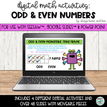 Preview of Odd and Even Numbers With Tens Frames - Interactive Digital Seesaw Google Slides