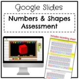 Digital Math Numbers & Shapes Kindergarten Entry Assessmen