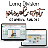 Digital Math Pixel Art | Long Division Bundle | No Prep My