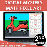Digital Math Pixel Art Mystery Picture 2nd Grade 2.MD.7 - 