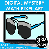 Digital Math Pixel Art Mystery Picture 3rd Grade 3.OA.8 Tw