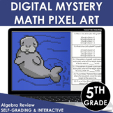 Digital Math Pixel Art Mystery Picture 5th Grade Algebra R