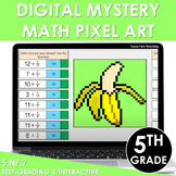 Digital Math Pixel Art Mystery Picture 5th Grade Dividing 