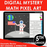 Digital Math Pixel Art Mystery Picture 5th Grade Geometry 