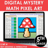 Digital Math Pixel Art Mystery Picture 5th Grade Multiplyi