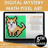 Digital Math Pixel Art | Mystery Picture 5th Grade Roundin