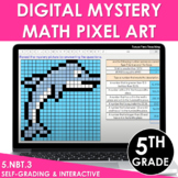 Digital Math Pixel Art Mystery Picture 5th Grade Writing N