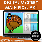Digital Thanksgiving Activities Math Pixel Art Mystery Pic