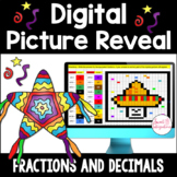 Digital Math Pixel Art Reveal Mexican Theme | Fractions an