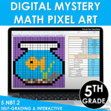 Digital Math Pixel Mystery Picture 5th Grade 5.NBT.2 Power