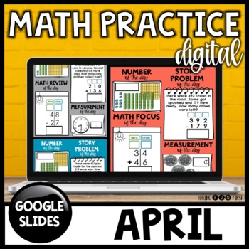 Preview of Daily Math Practice | APRIL | Daily Math Warm Up | Digital Math Activities