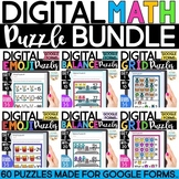 Number Sense Puzzles | Digital Math Puzzle BUNDLE for Goog