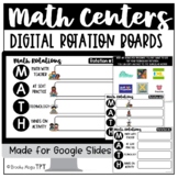 Digital Math Rotations Center Organization Board for Googl