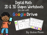 Digital Math Shapes Worksheets - Distance Learning - Googl