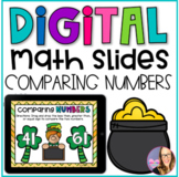 Digital Math Slides - St. Patrick's Day - Greater Than, Less Than